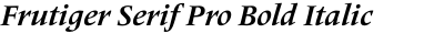Frutiger Serif Pro Bold Italic